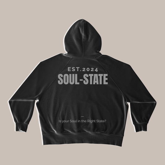 "GREY" Text Hoodie